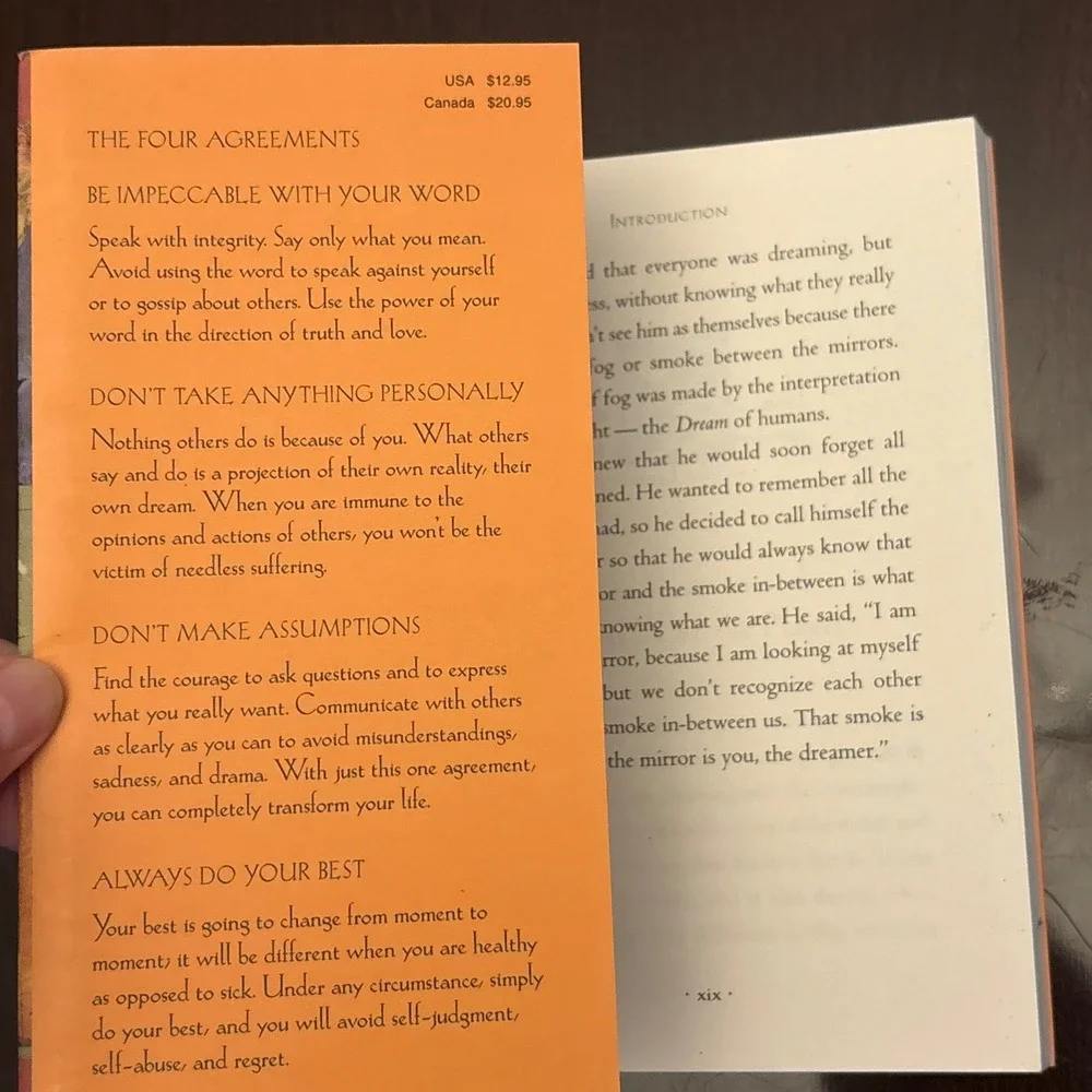 The Four Agreements Book Don Miguel Ruiz Toltec Wisdom Freedom‎ Spirituality